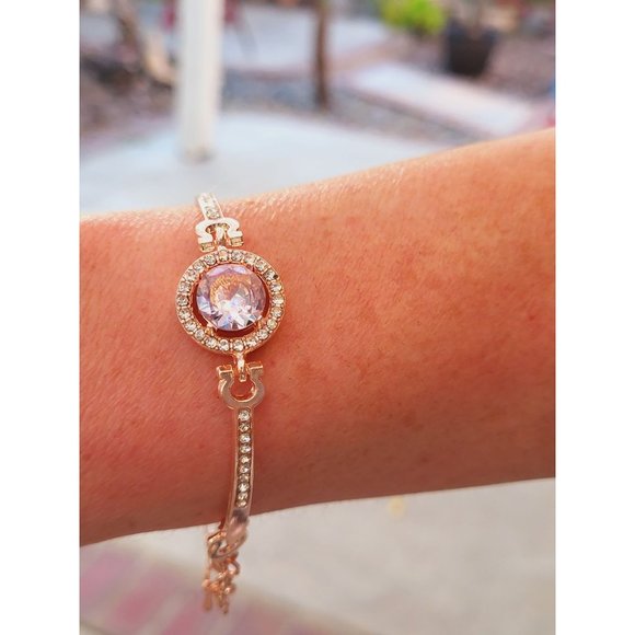 Jewelry - Rose Gold Diamond Rhinestone Bracelet NEW